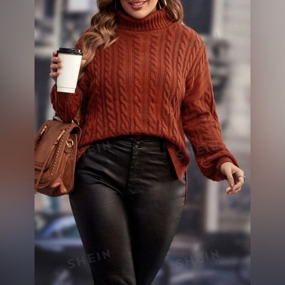Sweaters - TURTLENECK DROP SHOULDER SWEATER